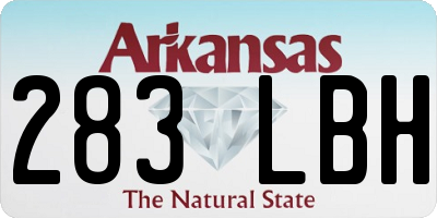 AR license plate 283LBH