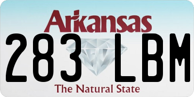 AR license plate 283LBM