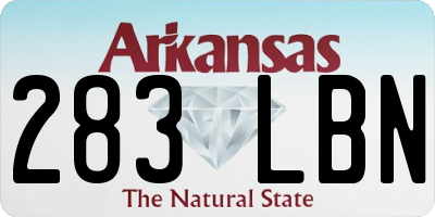 AR license plate 283LBN