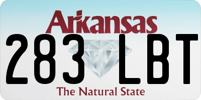 AR license plate 283LBT