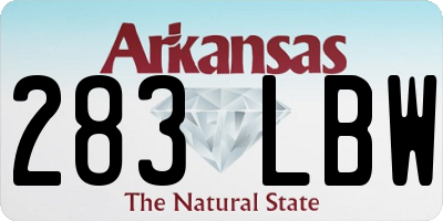 AR license plate 283LBW