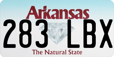 AR license plate 283LBX