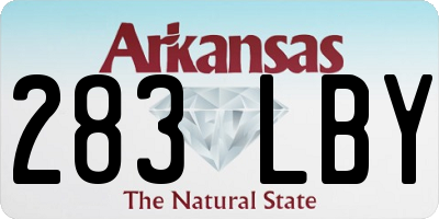AR license plate 283LBY