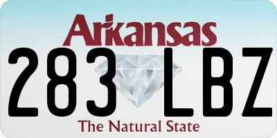 AR license plate 283LBZ
