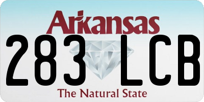 AR license plate 283LCB