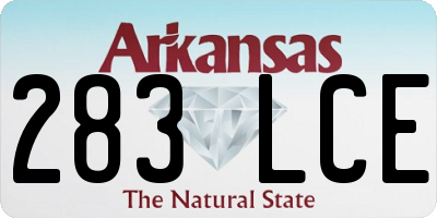 AR license plate 283LCE