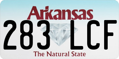 AR license plate 283LCF