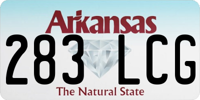 AR license plate 283LCG