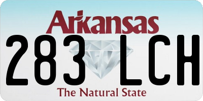 AR license plate 283LCH