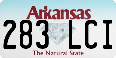 AR license plate 283LCI