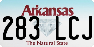 AR license plate 283LCJ