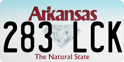 AR license plate 283LCK