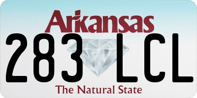 AR license plate 283LCL