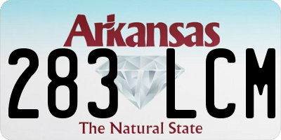 AR license plate 283LCM