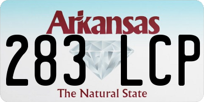 AR license plate 283LCP