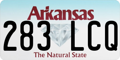 AR license plate 283LCQ