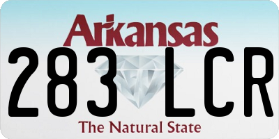 AR license plate 283LCR