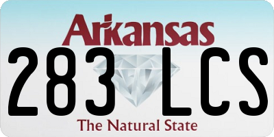 AR license plate 283LCS