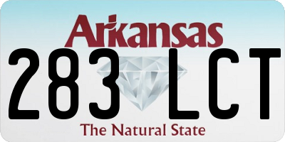 AR license plate 283LCT