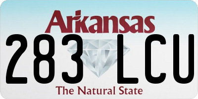AR license plate 283LCU