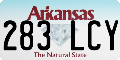 AR license plate 283LCY