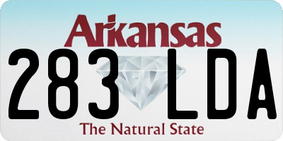 AR license plate 283LDA