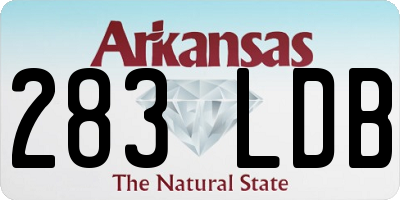 AR license plate 283LDB