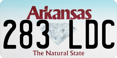 AR license plate 283LDC