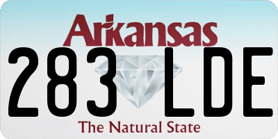 AR license plate 283LDE