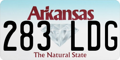 AR license plate 283LDG