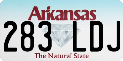 AR license plate 283LDJ
