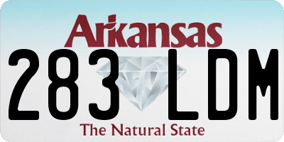 AR license plate 283LDM