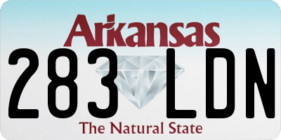 AR license plate 283LDN