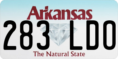 AR license plate 283LDO