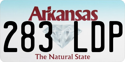 AR license plate 283LDP