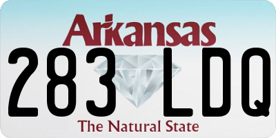 AR license plate 283LDQ