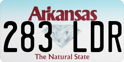 AR license plate 283LDR