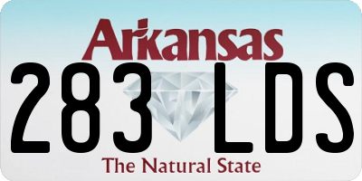 AR license plate 283LDS