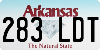AR license plate 283LDT