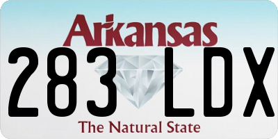 AR license plate 283LDX