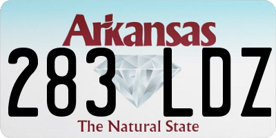 AR license plate 283LDZ