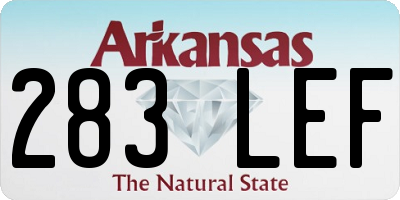 AR license plate 283LEF