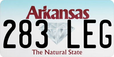 AR license plate 283LEG