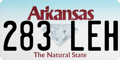 AR license plate 283LEH