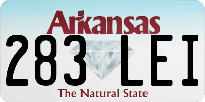 AR license plate 283LEI