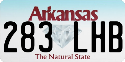 AR license plate 283LHB