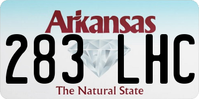 AR license plate 283LHC
