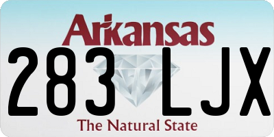 AR license plate 283LJX