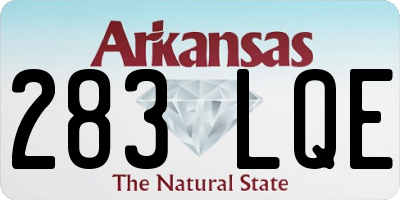 AR license plate 283LQE