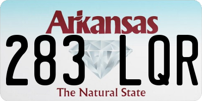 AR license plate 283LQR